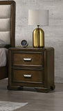 Contemporary Style 1pc 2-Drawer Nightstand Dark Brown Finish Wooden Home Bedroom Furniture B011P221270
