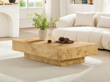 43.31 Inch Burl Wood Veneer Coffee,Rectangle Mid-Century Modern for Living Room,Coffee W2582P431210