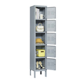 ZUN 5 Door 66"H Metal Lockers With Lock for Employees,Storage Locker Cabinet for Home Gym Office School 58203593