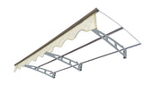 DA7934C Series Door Window Awning Canopy Made of 0.137Inch Thick Crystal Solid Polycarbonate Sheet W2205P179830