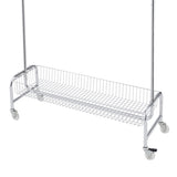 Garment Rack with Basket on Wheels Rolling Clothes Rack for Hanging Clothes Heavy Duty Garment W1903P203897