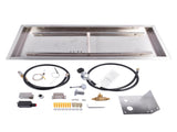 36x12-inch Fire Pit Pan Stainless Steel Fire Pit Burner Kit Rectangular Indoor or Outdoor 13820184
