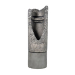 ZUN 15.5x15.5x48" Large Contemporary Outdoor Water Fountain with Light, Unique Gray Waterfall Fountain W2078125227