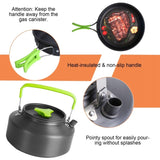 16Pcs Camping Cooking Ware Set Camping Stove Cookware Kit Aluminum Pot Pan Kettle Set with Bowls 99108399