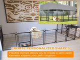 Dog Kennel Outdoor with Roof, 4.23'x7.81'x4.83' Welded Wire Enclosure, Heavy Duty Dog Crate with 76997181