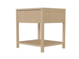 Bamboo Bedroom Nightstand with Charging Station, 2 Tier End Table, Bamboo Bedside Table with USB W2207P504489