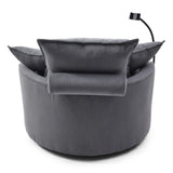 360&deg Swivel Accent Barrel Chair Modern Comfy Round Reading Sofa Swivel Chairs Circle Lounge Chair W1117P236582