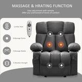 ZUN Recliner Chair ,with vibration massage and heating ergonomic living room adult lounge chair, with W1521P264878