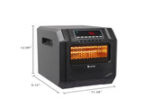 1500W Quartz Tube Heater Digital Style 4 Quartz Tubes Black 53608224