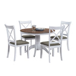 ZUN (1 Table with 4 Chairs)Wooden Dining Table Set for 4 Persons, Modern Design Round Kitchen Table with W2582P188371