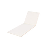 2" THICK CHAISE LOUNGE CUSHION IN CREAM - WATERPROOF FOLDABLE 2-SECTION DESIGN - FOR POOLSIDE, PATIO N770P253018C