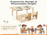 3-Piece Kids Activity Table and Chair Set with Storage Bins & Replaceable Paper Roll, 58546981