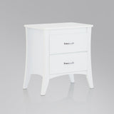 White 2-Drawer Nightstand B062P186507