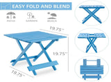 Outdoor Side Table,Folding Square Table All Weather Small Patio Tables for Garden Balcony Pool 38648461