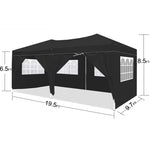 ZUN 10'x20' EZ Pop Up Canopy Outdoor Portable Party Folding Tent with 6 Removable Sidewalls Carry Bag W1205106021