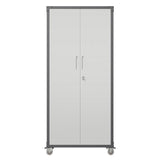71" Metal Garage Storage Cabinet with Wheels - Heavy-Duty Tool Storage Cabinet for Home, Office, T2398P222838