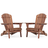 Wooden Outdoor Folding Adirondack Chair Set of 2 Wood Lounge Patio Chair for Garden,Garden, Lawn, W1390124961