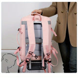 Women's Large Capacity Backpack with USB Charger and Shoe Pocket, Flight-Approved for Easy Travel. 69666222
