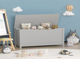 Kids Wooden Toy Box Storage with Safety Hinged Lid for Ages 2 00884520