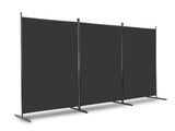 6FT Trifold 160g Polyester Fabric Plastic Foot Carbon Steel Frame Foldable Screen Black 60465483