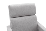 ZUN Modern Upholstered Rocker Nursery Chair Plush Seating Glider Swivel Recliner Chair, Gray PP297876AAE