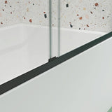 Bathtub Bypass shower door, sliding door, with 1/4" tempered glass and Matted black finish W2122131039