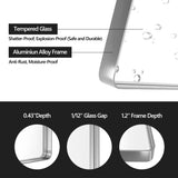 40x36 Inch Brushed Nickel Aluminium Frame Bathroom Mirror T3757P347051