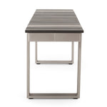 ZUN Dining Bench, Silver + Gray 70498.00PGRY