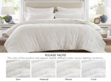 3-Piece Full/Queen Cotton Embroidered Quilt Set,White B035P408347