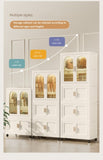 ZUN 25.59" Side Wide Folding Wardrobe , 25.59"×15.75"×70.87 ", with Magnetic Door, Plastic Storage 49014022