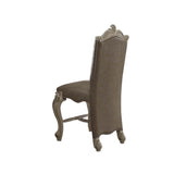 Brown and Bone White Padded Counter Height Chair B062P209291