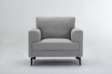 Light Grey Accent Chair with Metal Leg B062P209155
