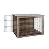 ZUN Dog Crate Furniture ,Wooden Dog Crate with Double Doors, Dog Furniture, Indoor Dog Kennel, W331P225794