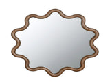 31" x 30" Wooden Accent Mirror with Unique Frame, Wall Mirror for Living Room Bedroom Entryway W2078135196