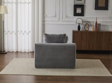 Oversized Chaise Lounge Chair Cozy Cloud Couch, Modern Plush Corduroy Upholstered Sleeper Sofa W3723P345160