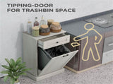 Kitchen Tilt-Out Trash Bin Cabinet, Free-Standing Storage Cabinet with Drawer for Garbage & Utensils 61271073