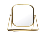 Round Edge Tabletop Easel Mirror with a Modern Gold Finish Vanity Mirror 7" x 5" 48388715