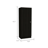Belleria Single Door Pantry Storage Cabinet with Four Interior Shelves -Black B20091832