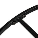 2 Layers 5mm Thick Tempered Glass Countertops Round Wrought Iron Coffee Table Black 87255188