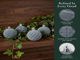 Velvet Christmas 12 Pack Flocked Sphere Orbs Luxury Ornaments Grey 2.4" 23477039