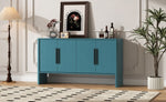 ZUN TREXM 4-Door Large Storage Retro Sideboard with Adjustable Shelves and Long Handles for Kitchen, N715P190423M