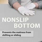 Memory Foam Infused Futon Mattress Full XL Washable Removable Cover, Heavy-Duty Zipper, Thick B181P351989