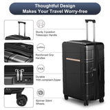 Luggage Expandable Suitcase PCABS 3 Piece Set with TSA Lock Spinner 93844175
