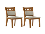 2PCS Ergonomic Padded Back Dining Chair, Rubber Wood Frame 330 LBS Capacity Kitchen Chair 31067046
