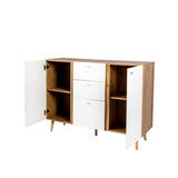 Sideboard Buffet Cabinet with 3 Drawers & 2 Doors,47.24"Buffet Cabinet with Adjustable Shelves W2282P220585