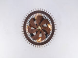 20" Semicircle Modern Flush Mount Fan Light,Ceiling Fans with Lights and Remote W3596P462048