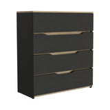 Zoe Dresser, Superior Top, Four Drawers -Black / Light Oak B07092120