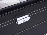 20 Compartments Dual Layers Elegant Wooden Watch Collection Box Black 74095307