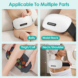 Stone Abdominal Massager - Dual Rotating Heads with 6 Red Lights, 5 Modes 3 Speeds 3 Heat Settings, 83064798