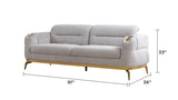 Zoe Modern style Sofa made with wood and Gold accents in Gray G150109334